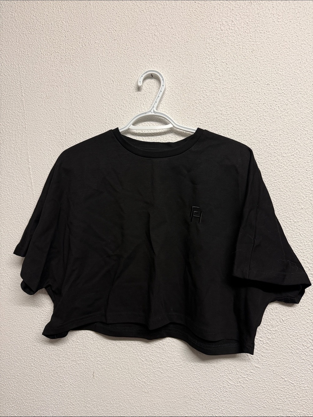 Women's First Health Black Cropped Boxy Tee